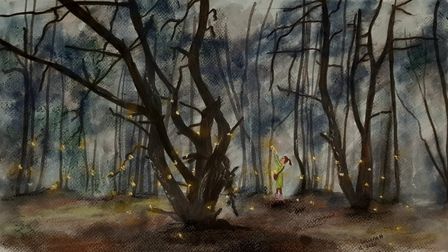 Lichtjes in het bos